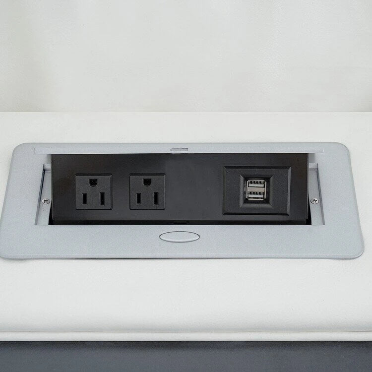 Canapé d'angle inclinable de luxe 5 et 6 places avec LED, USB, chargement sans fil, Bluetooth et rangement