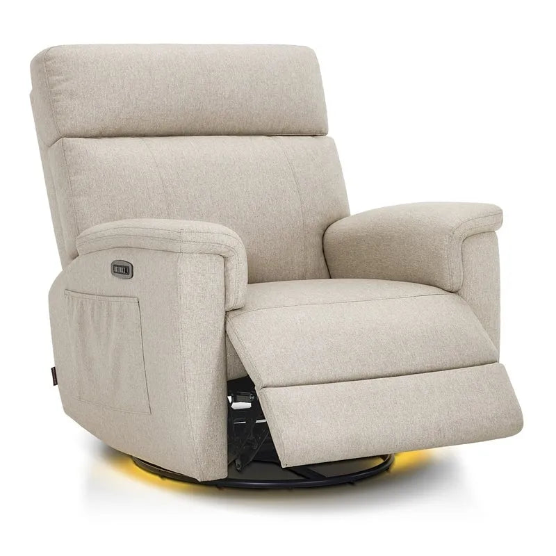 Fauteuil inclinable, pivotant et coulissant MCombo Power, tissu PR601