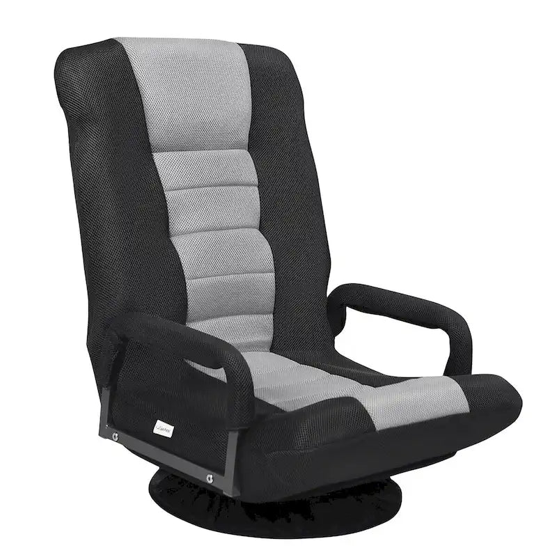 Chaise de jeu au sol pivotante à 360 degrés avec dossier pliable et réglable
