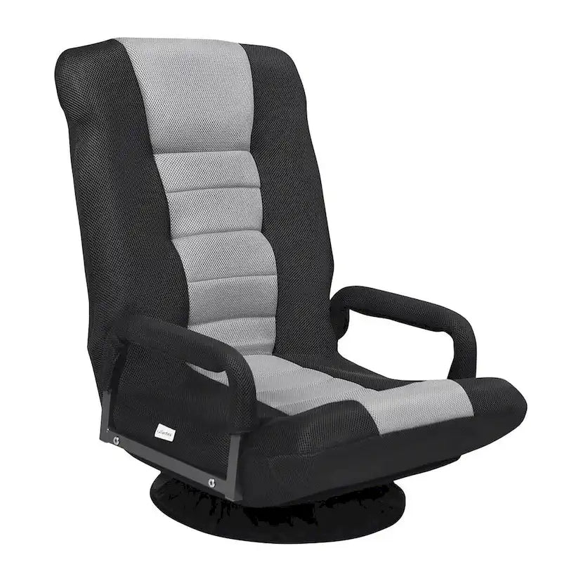 Chaise de jeu au sol pivotante à 360 degrés avec dossier pliable et réglable