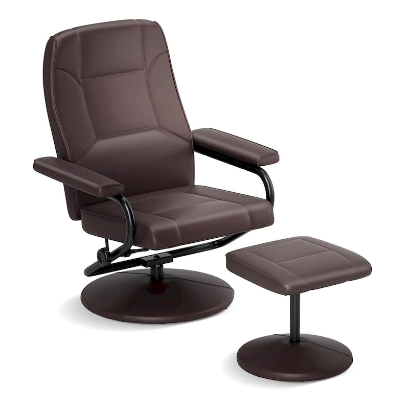 Fauteuil inclinable Costway avec ottoman et repose-pieds rembourré