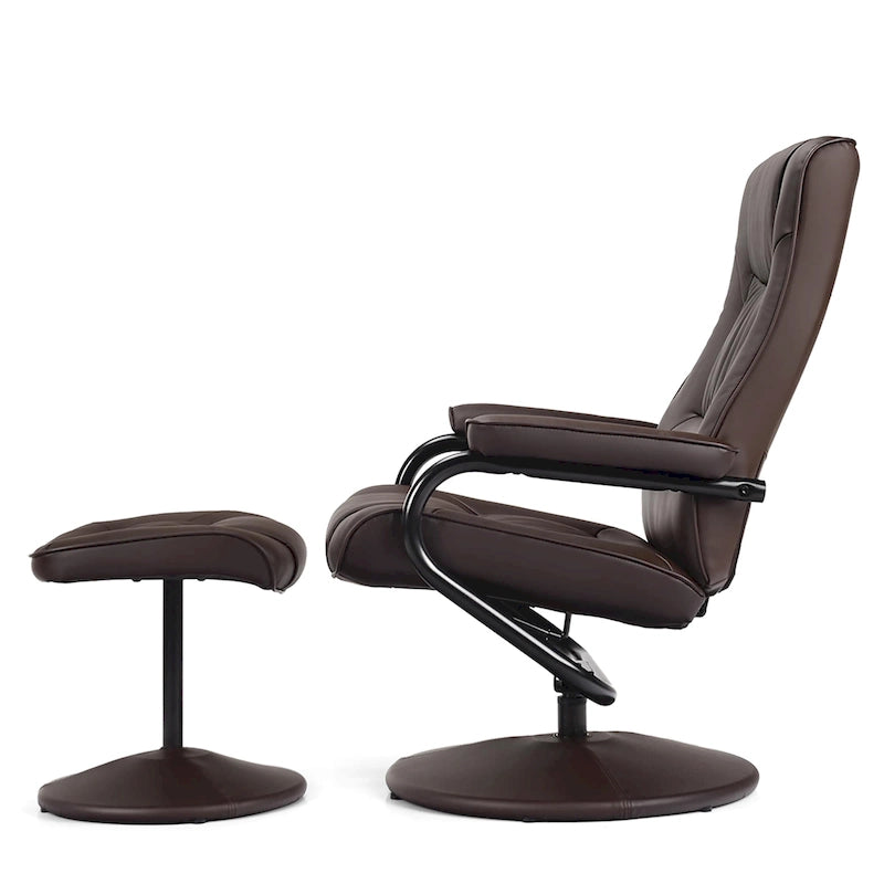 Fauteuil inclinable Costway avec ottoman et repose-pieds rembourré