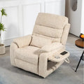 Fauteuil inclinable électrique double moteur version de luxe, position couchée 190 cm, 100 % polyester, message/chauffage, montage facile