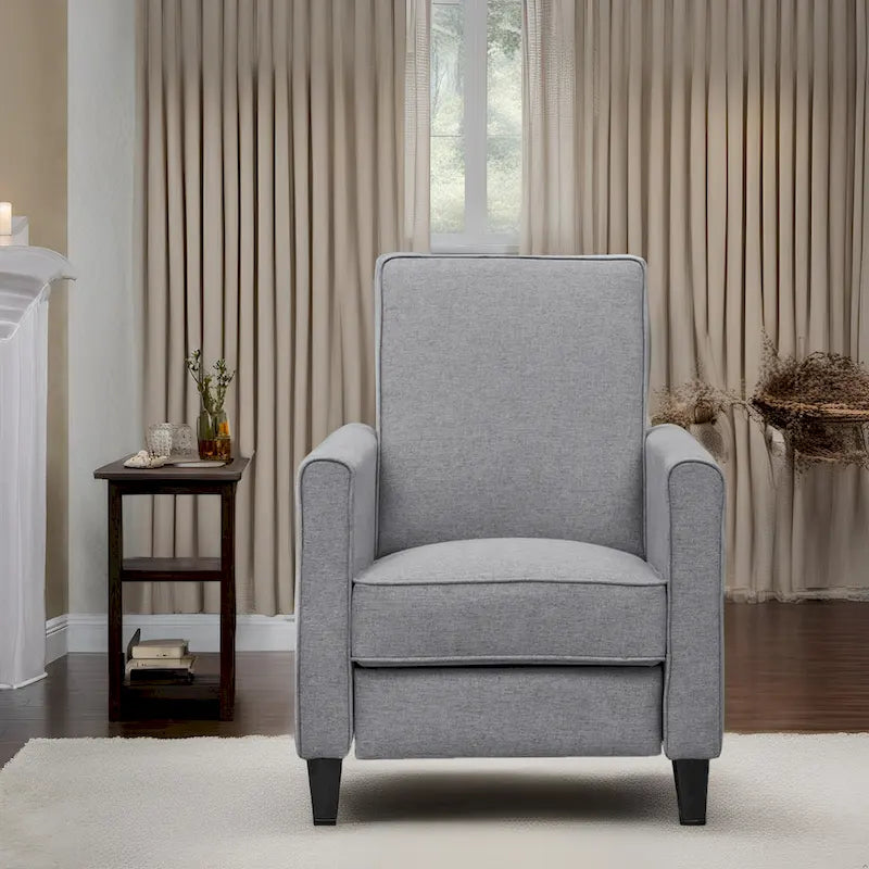 Fauteuil inclinable push-back pour Home Cinéma compact avec accoudoirs et repose-pieds réglable, parfait pour les petits espaces