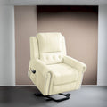 Fauteuil inclinable électrique de luxe en cuir respirant avec fonction releveur, chauffage et massage – Idéal pour l'aide aux personnes âgées