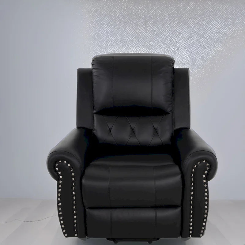 Fauteuil inclinable électrique de luxe en cuir respirant avec fonction releveur, chauffage et massage – Idéal pour l'aide aux personnes âgées