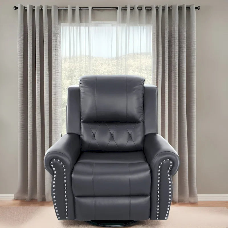 Fauteuil inclinable électrique de luxe en cuir respirant avec fonction releveur, chauffage et massage – Idéal pour l'aide aux personnes âgées