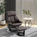 Fauteuil inclinable de massage pivotant à 360° en cuir PU avec inclinaison à 145°, repose-pieds, télécommande et poche latérale