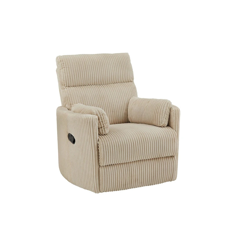 Fauteuil inclinable pivotant manuel en velours côtelé Montclair par iNSPIRE Q Classic