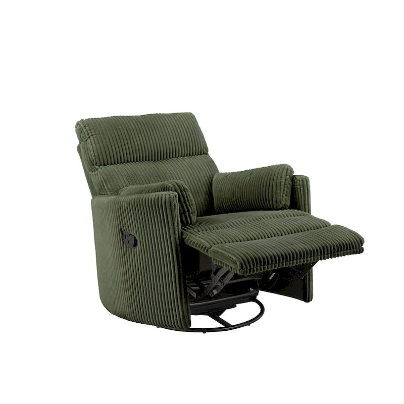 Fauteuil inclinable pivotant manuel en velours côtelé Montclair par iNSPIRE Q Classic
