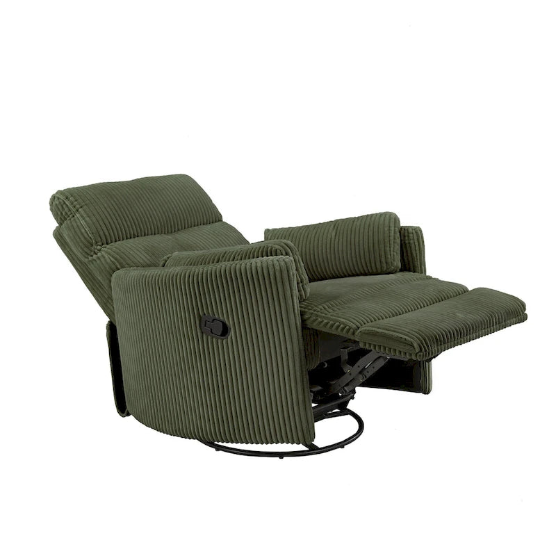 Fauteuil inclinable pivotant manuel en velours côtelé Montclair par iNSPIRE Q Classic