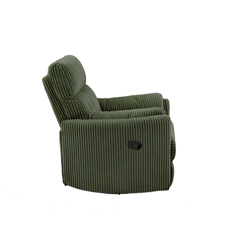 Fauteuil inclinable pivotant manuel en velours côtelé Montclair par iNSPIRE Q Classic