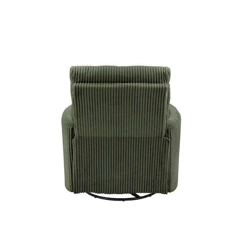 Fauteuil inclinable pivotant manuel en velours côtelé Montclair par iNSPIRE Q Classic