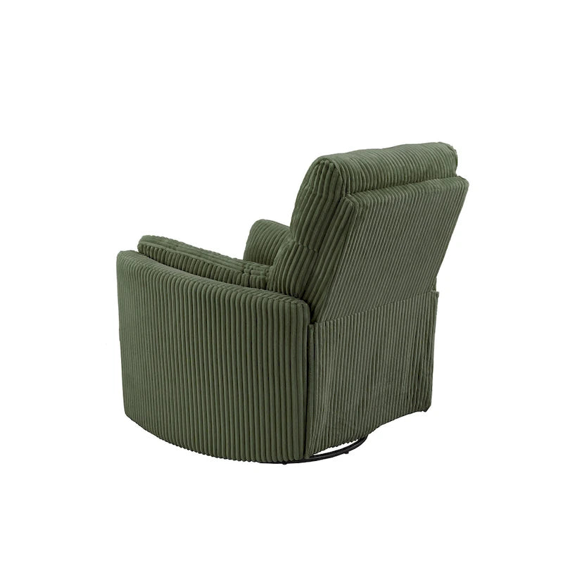 Fauteuil inclinable pivotant manuel en velours côtelé Montclair par iNSPIRE Q Classic