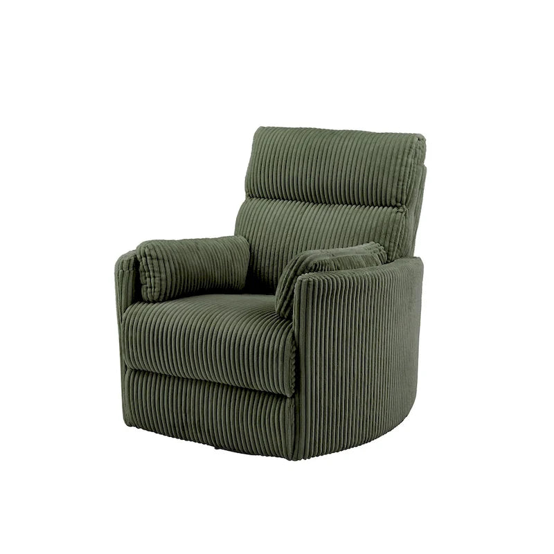 Fauteuil inclinable pivotant manuel en velours côtelé Montclair par iNSPIRE Q Classic
