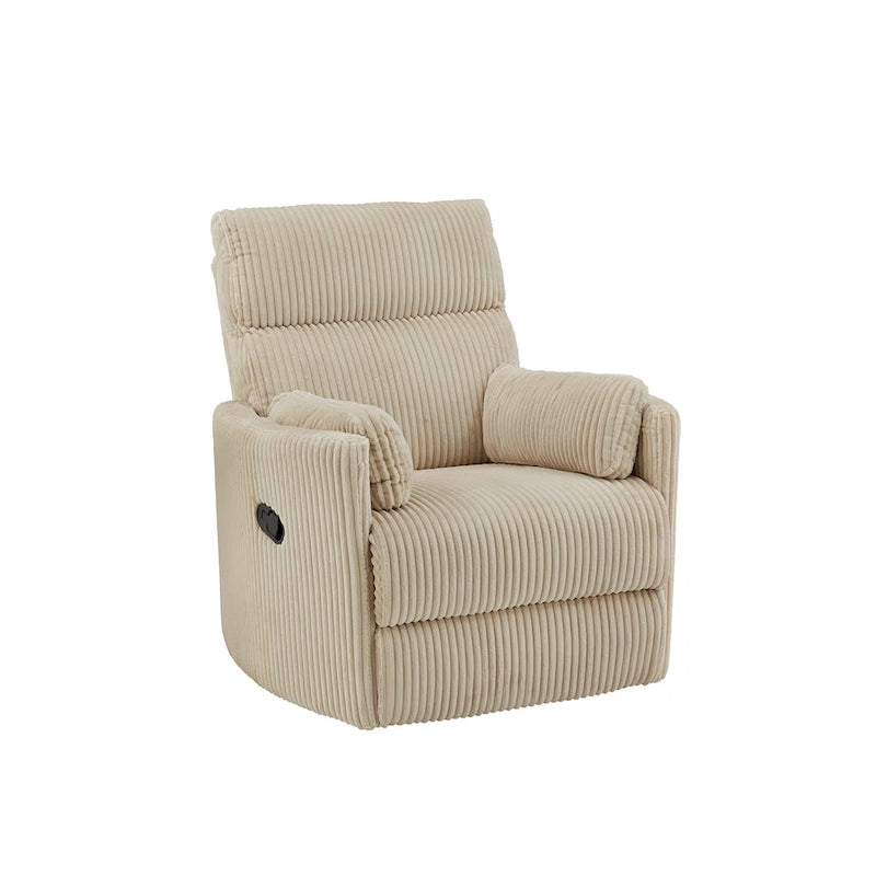 Fauteuil inclinable pivotant manuel en velours côtelé Montclair par iNSPIRE Q Classic