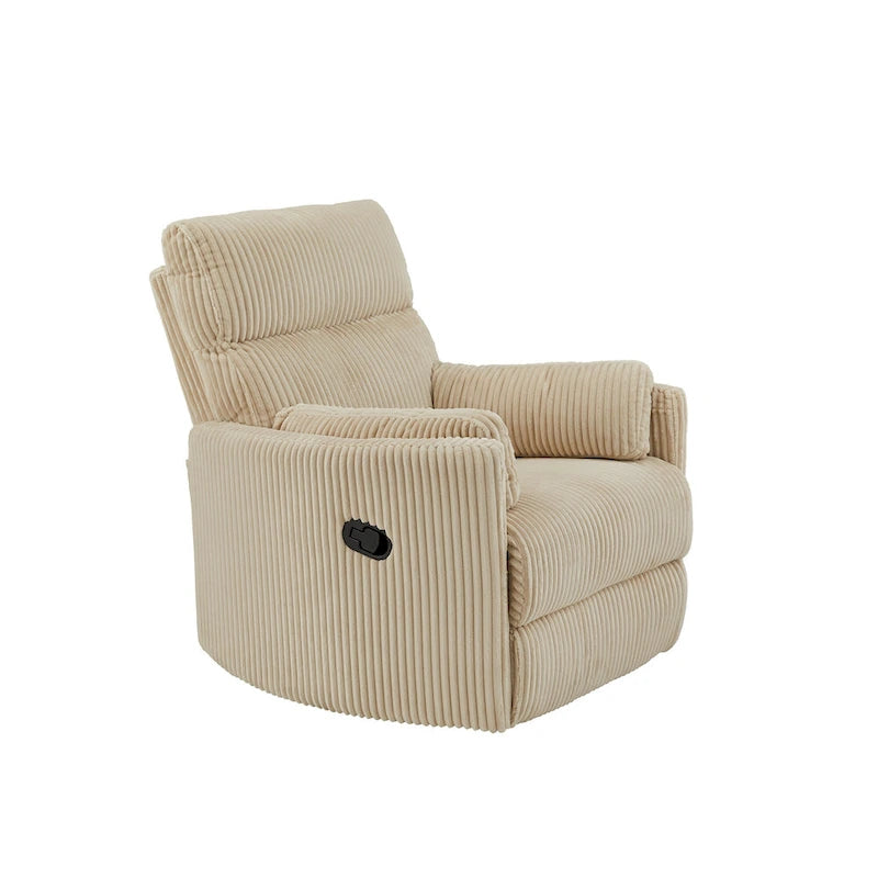 Fauteuil inclinable pivotant manuel en velours côtelé Montclair par iNSPIRE Q Classic