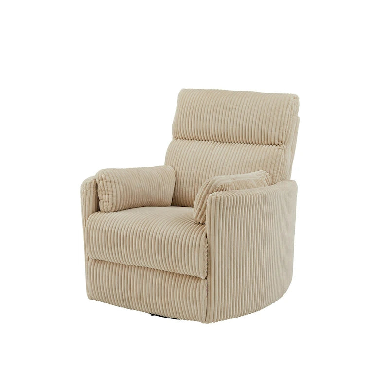 Fauteuil inclinable pivotant manuel en velours côtelé Montclair par iNSPIRE Q Classic