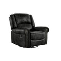 Fauteuil inclinable, pivotant et coulissant Monroe en microfibre polie avec clous décoratifs par iNSPIRE Q Classic