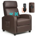 Fauteuil inclinable de massage Gymax, canapé simple, siège rembourré avec repose-pieds
