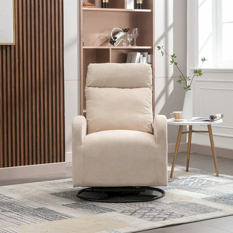Fauteuil à bascule pivotant et inclinable, rembourré, moderne, pour chambre de bébé