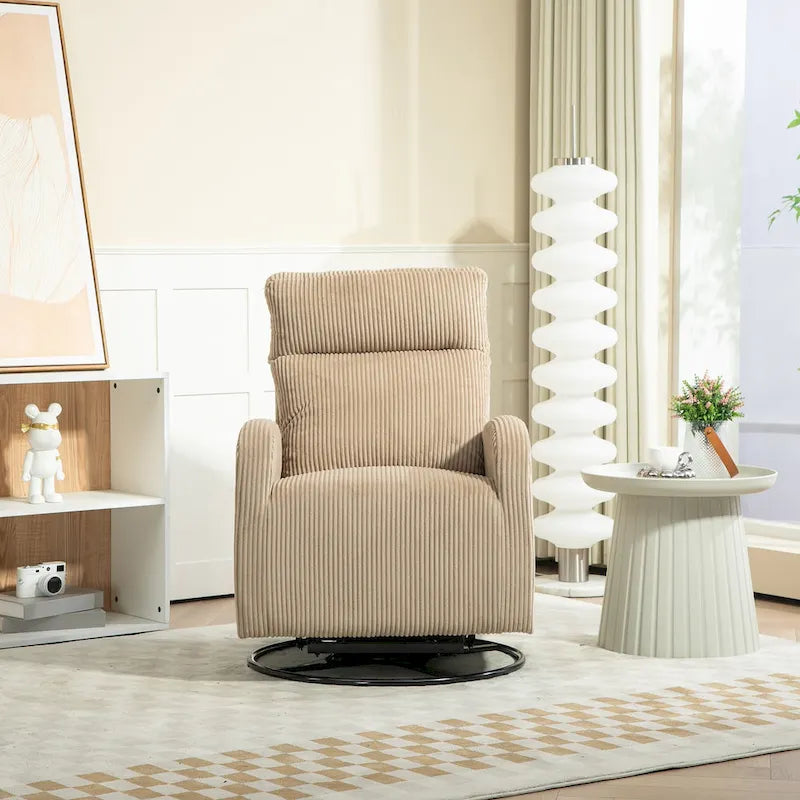 Fauteuil à bascule pivotant et inclinable, rembourré, moderne, pour chambre de bébé