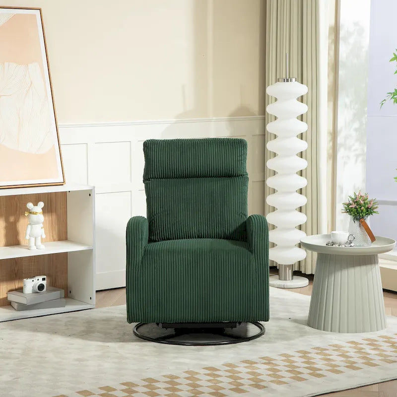 Fauteuil à bascule pivotant et inclinable, rembourré, moderne, pour chambre de bébé