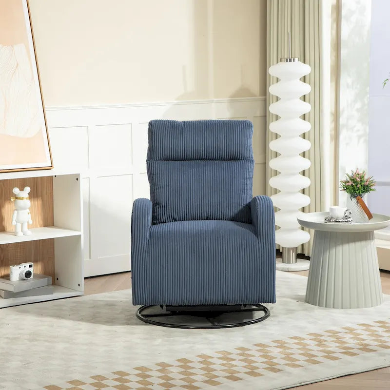 Fauteuil à bascule pivotant et inclinable, rembourré, moderne, pour chambre de bébé