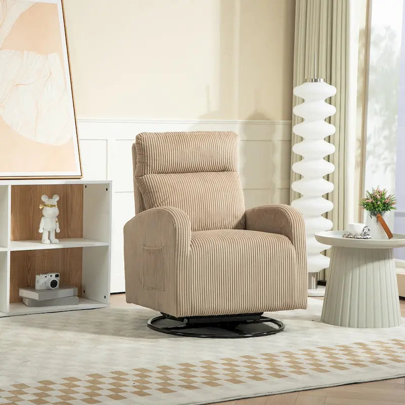 Fauteuil à bascule pivotant et inclinable, rembourré, moderne, pour chambre de bébé