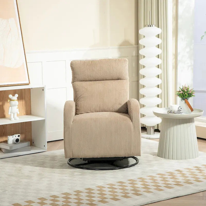 Fauteuil à bascule pivotant et inclinable, rembourré, moderne, pour chambre de bébé