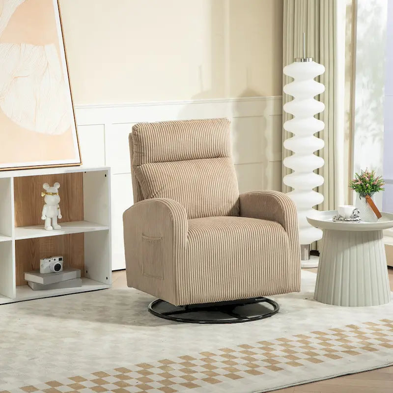 Fauteuil à bascule pivotant et inclinable, rembourré, moderne, pour chambre de bébé