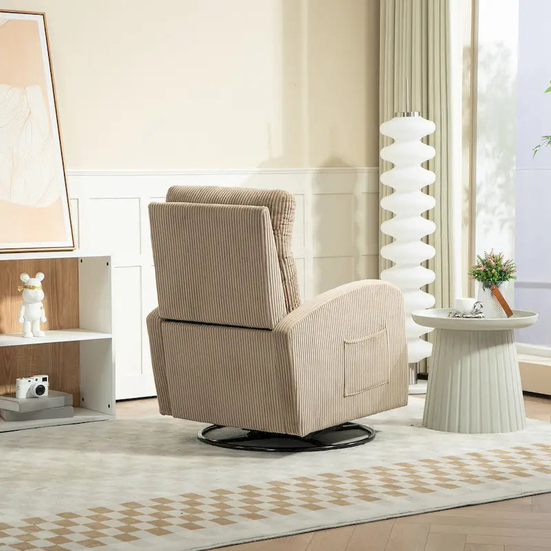 Fauteuil à bascule pivotant et inclinable, rembourré, moderne, pour chambre de bébé