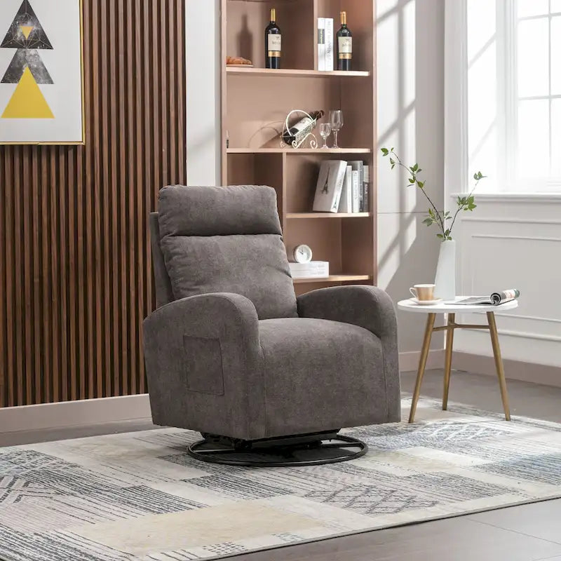 Fauteuil à bascule pivotant et inclinable, rembourré, moderne, pour chambre de bébé