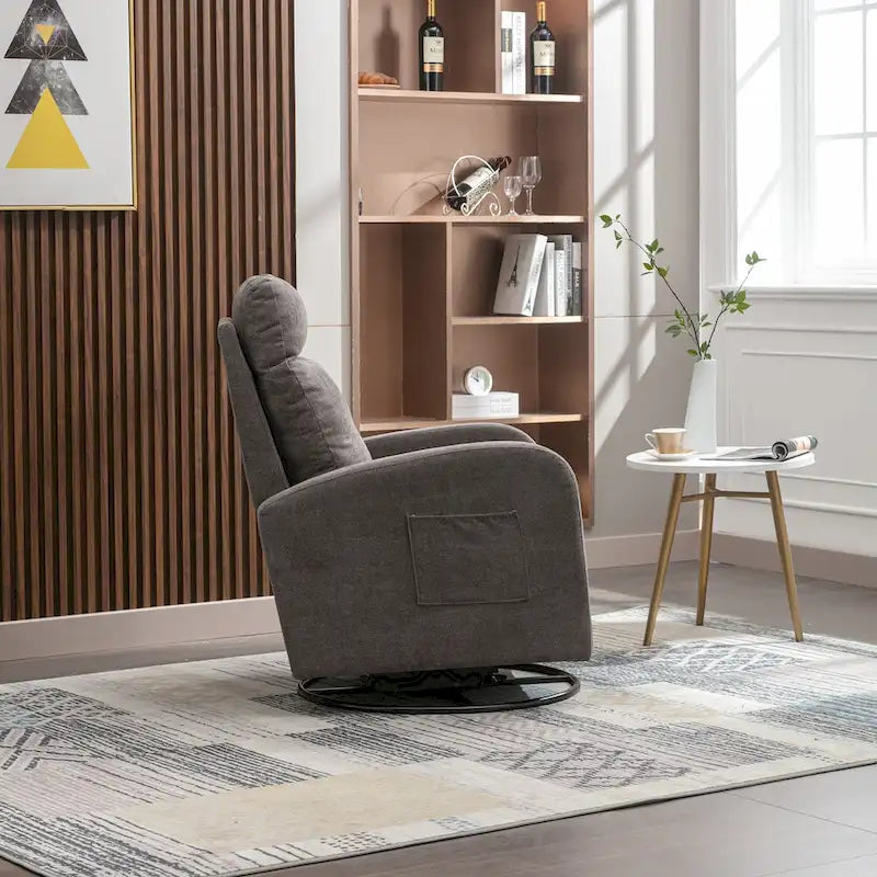 Fauteuil à bascule pivotant et inclinable, rembourré, moderne, pour chambre de bébé