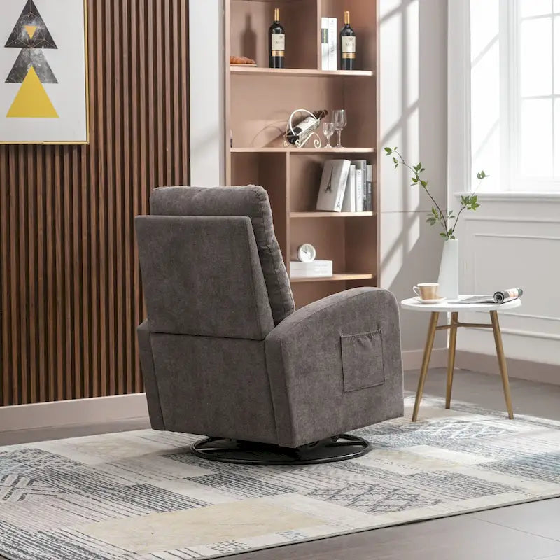 Fauteuil à bascule pivotant et inclinable, rembourré, moderne, pour chambre de bébé