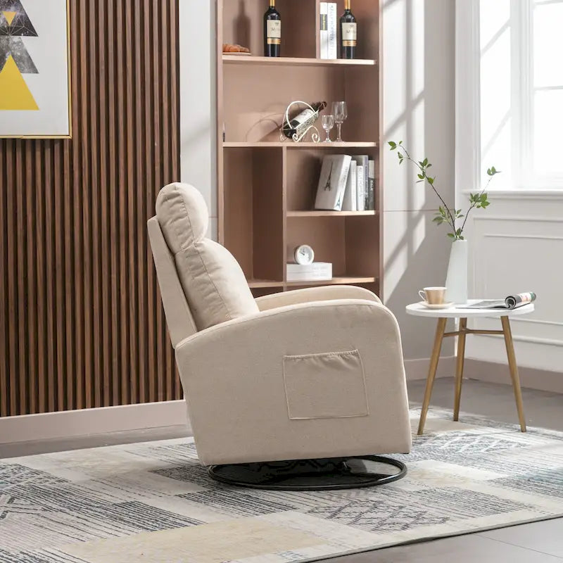 Fauteuil à bascule pivotant et inclinable, rembourré, moderne, pour chambre de bébé