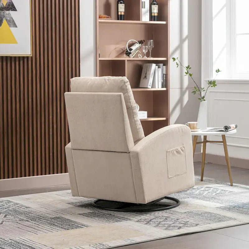 Fauteuil à bascule pivotant et inclinable, rembourré, moderne, pour chambre de bébé