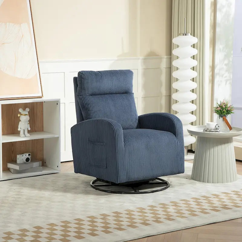 Fauteuil à bascule pivotant et inclinable, rembourré, moderne, pour chambre de bébé