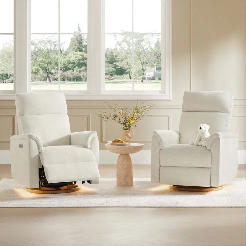 Fauteuil inclinable pivotant Maire Power avec veilleuse pour chambre de bébé