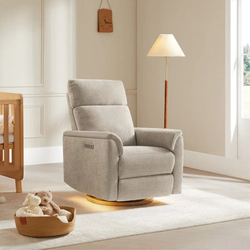 Fauteuil inclinable pivotant Maire Power avec veilleuse pour chambre de bébé