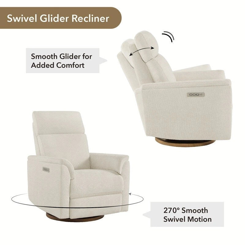 Fauteuil inclinable pivotant Maire Power avec veilleuse pour chambre de bébé