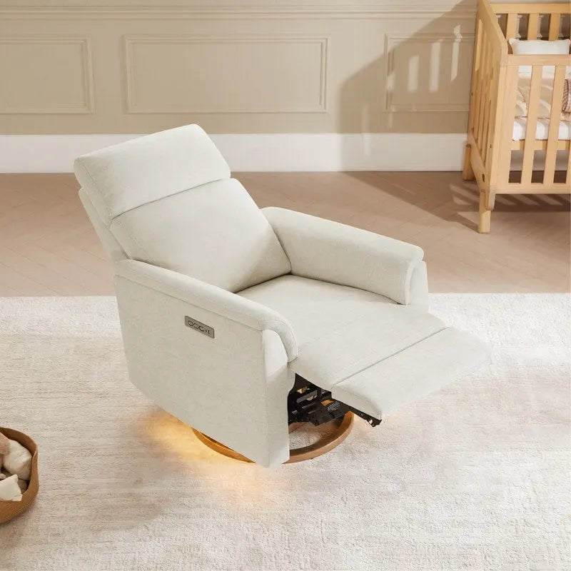 Fauteuil inclinable pivotant Maire Power avec veilleuse pour chambre de bébé