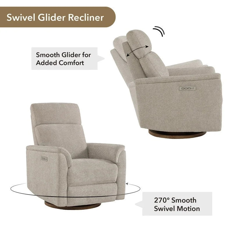 Fauteuil inclinable pivotant Maire Power avec veilleuse pour chambre de bébé