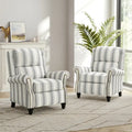 Fauteuil inclinable à dossier rembourré avec clous décoratifs (lot de 2)