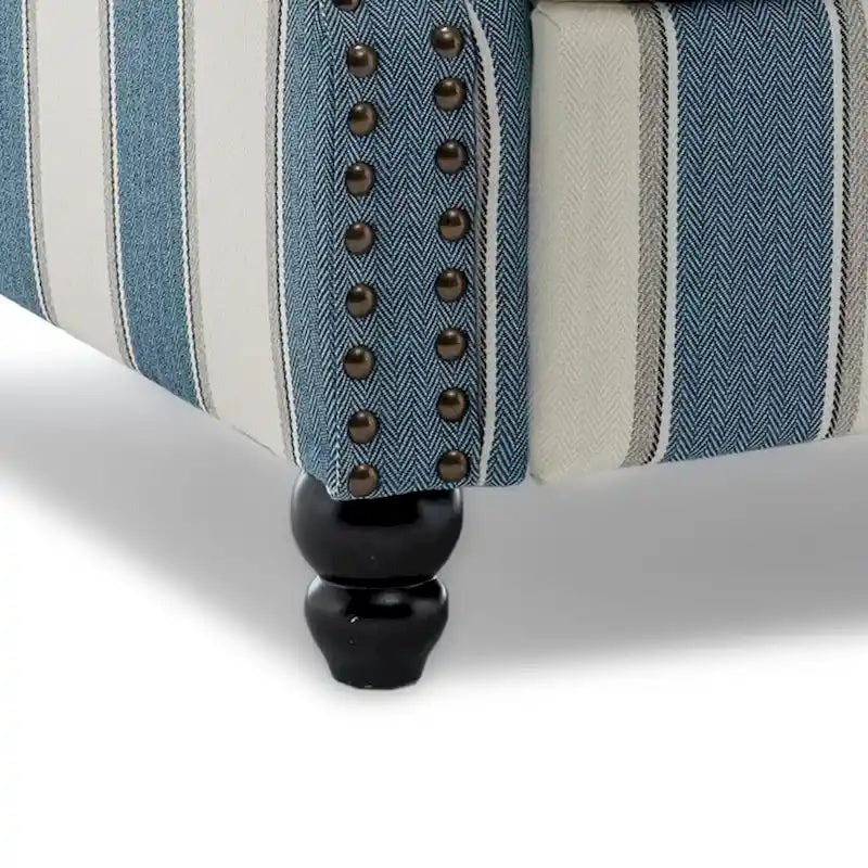Fauteuil inclinable à dossier rembourré avec clous décoratifs (lot de 2)