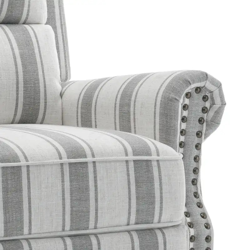 Fauteuil inclinable à dossier rembourré avec clous décoratifs (lot de 2)