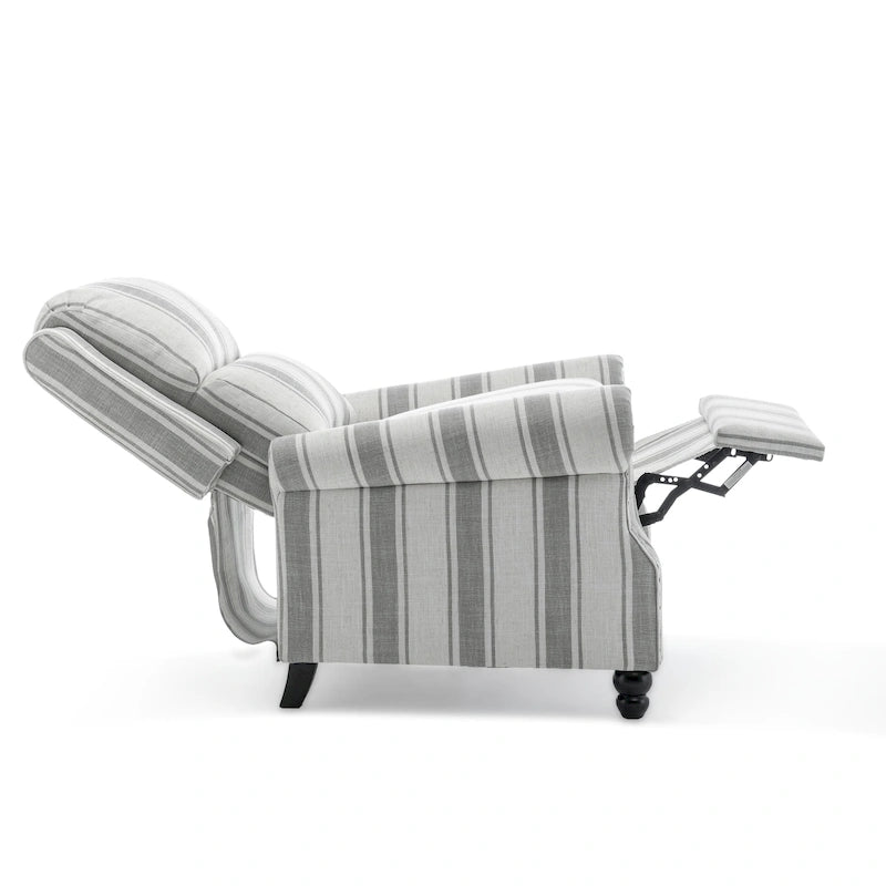 Fauteuil inclinable à dossier rembourré avec clous décoratifs (lot de 2)