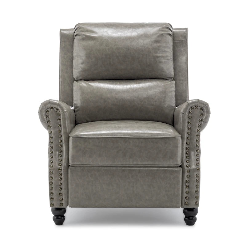 Fauteuil inclinable à dossier rembourré avec clous décoratifs (lot de 2)