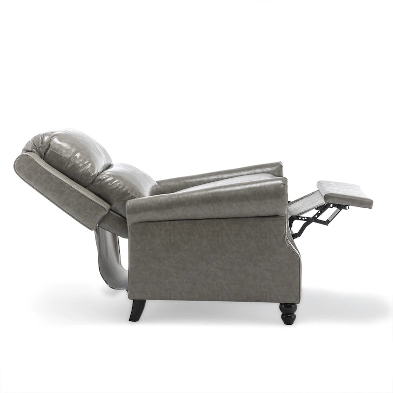Fauteuil inclinable à dossier rembourré avec clous décoratifs (lot de 2)
