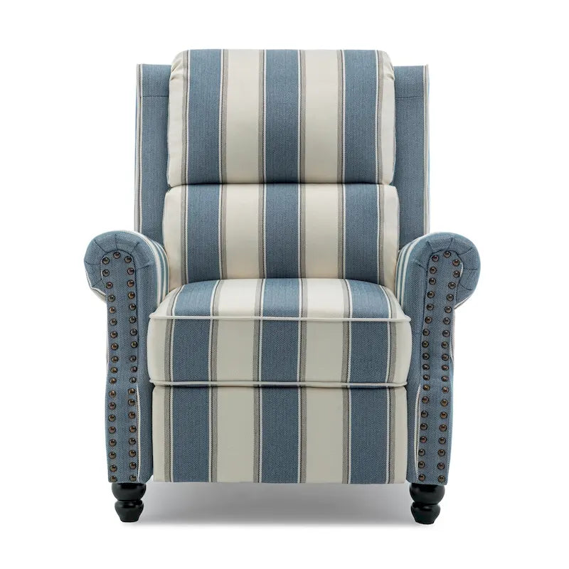 Fauteuil inclinable à dossier rembourré avec clous décoratifs (lot de 2)